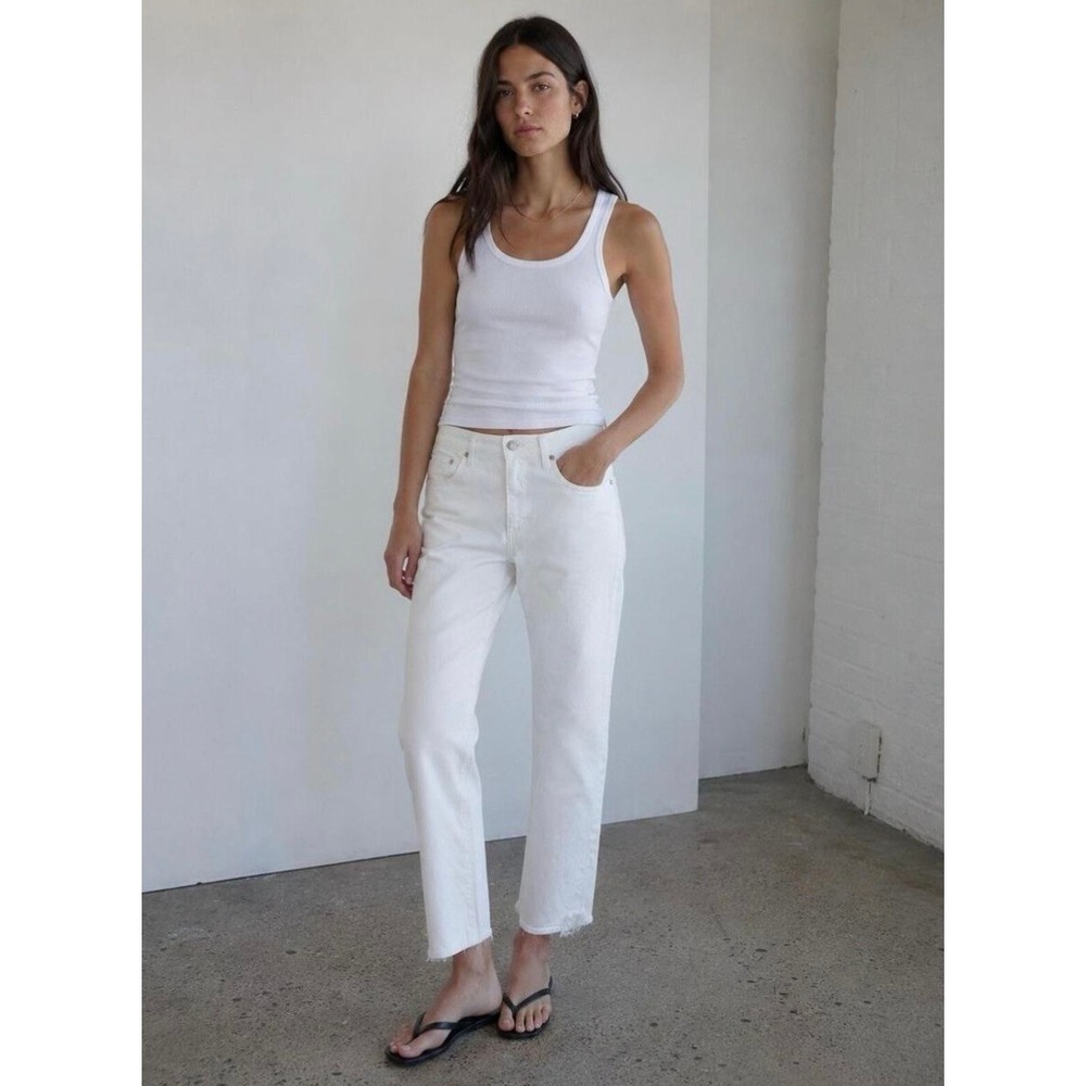 AGOLDE Toni Straight Leg Jeans Womens 28 White Excellent Condition